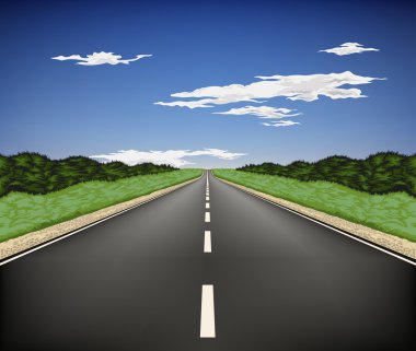 Country highway clipart