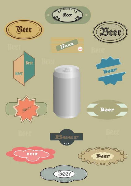 Etiquetas de cerveza — Vector de stock