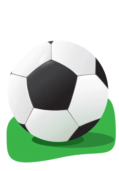 Футбол в траве — стоковый вектор