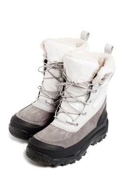 Women's winter boots, isolated on white clipart
