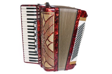 Accordion, it is isolated on white clipart