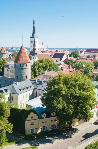 Vista sobre a Cidade Velha de Tallinn, Estónia — Fotografia de Stock