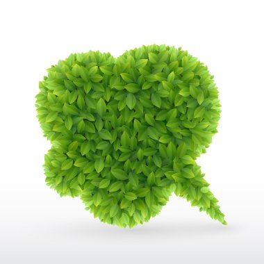 Eco Friendly Bubble for speech, clipart