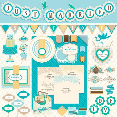 Wedding`s Day scrapbook elements clipart