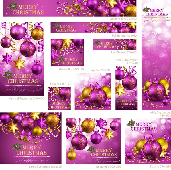 stock vector Collection of Christmas banners