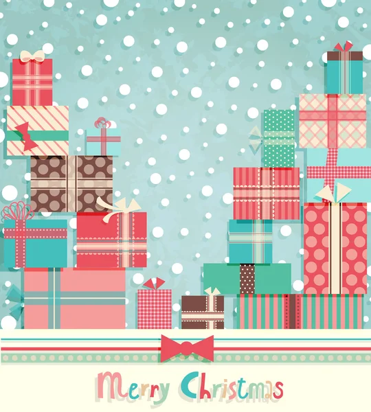 Drôle carte postale de Noël — Image vectorielle
