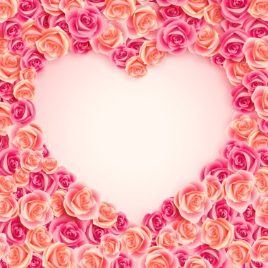 Valentines Day vintage roses clipart