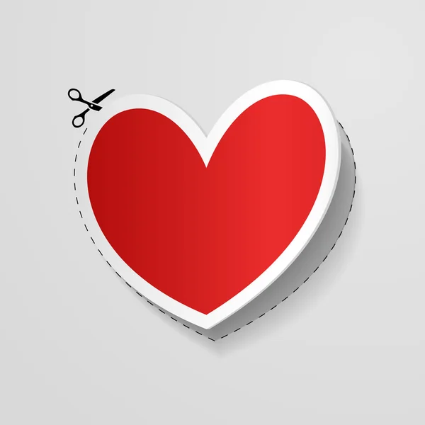 Cartão de dia dos namorados com coração —  Vetores de Stock