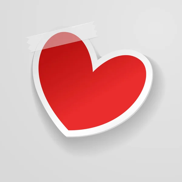 Valentin napi kártya szívvel — Stock Vector