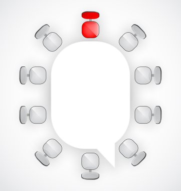 Conference table clipart