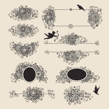 Vector set: hand drawn clipart