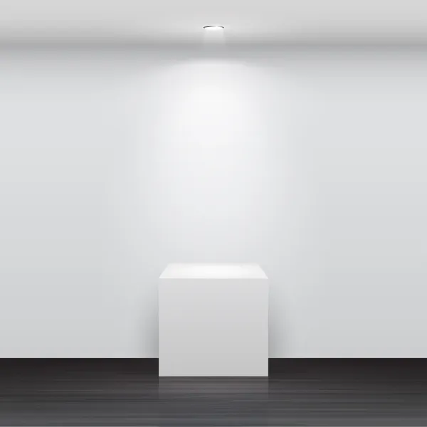 3d vazio branco stand para a sua exposição — Vetor de Stock