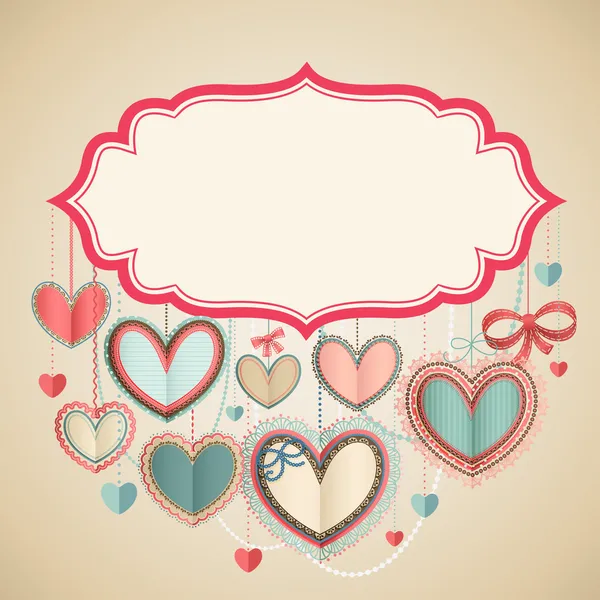 Tarjeta vintage Día de San Valentín — Vector de stock