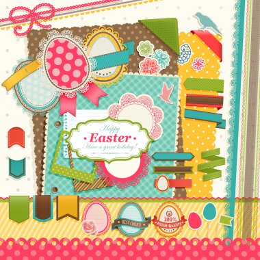 Easter scrapbook elements. clipart