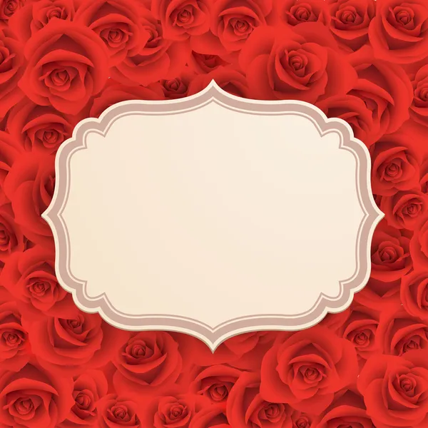 Ευχετήρια κάρτα με τριαντάφυλλο — Διανυσματικό Αρχείο