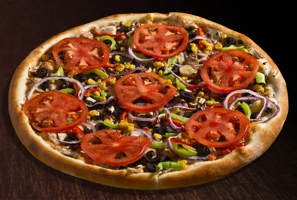 Vegetarische pizza — Stockfoto