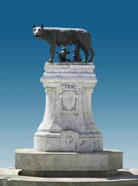 Wolf with Romulus and Remus clipart