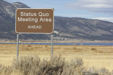Road Sign - Ahead Series - status quo meeting area clipart