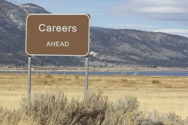 Road Sign - Ahead Series - careers — Stock Photo, Image