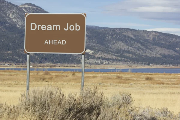 Road Sign - Ahead Series - dream job — Stock Photo, Image