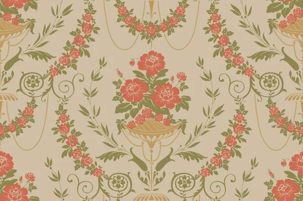 Vintage seamless pattern for retro wallpapers — Stock Vector
