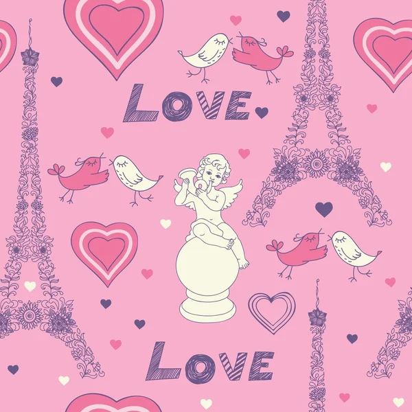 Liefde in Parijs — Stockvector