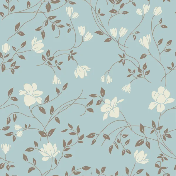 Motif vintage floral léger sans couture pour fonds d'écran rétro — Image vectorielle