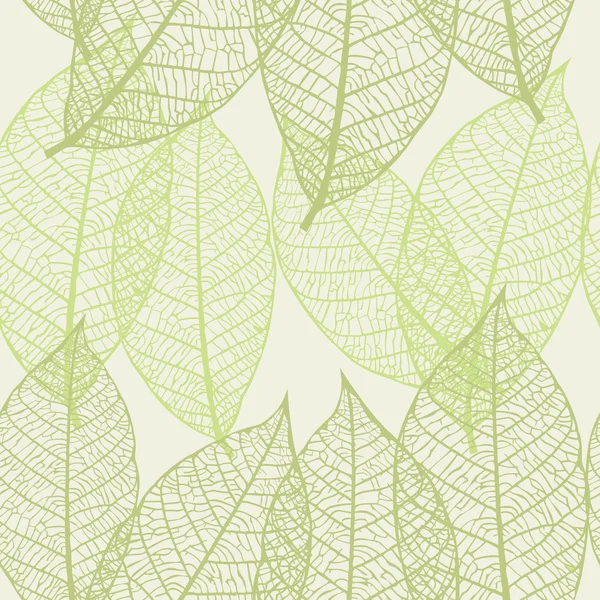 Textura vectorial inconsútil con hojas — Vector de stock