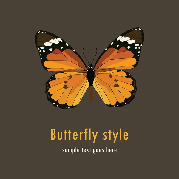 Colorful butterfly on the color background — Stockvector