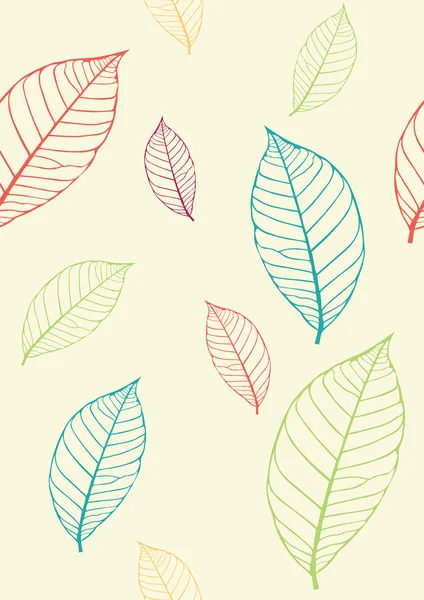 Seamless vector texture with leaves — Stock Vector