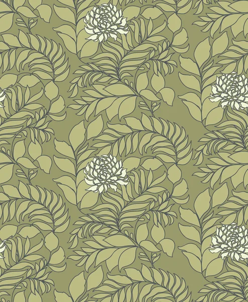 Floral Vintage nahtloses Muster — Stockvektor