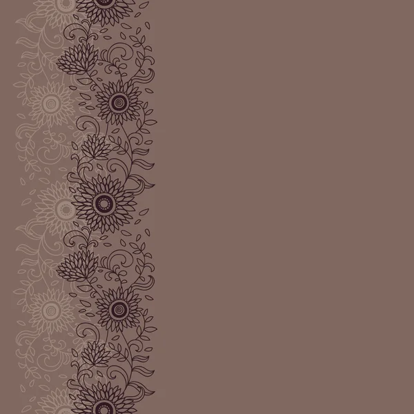 花のヴィンテージシームレスパターン — ストックベクタ
