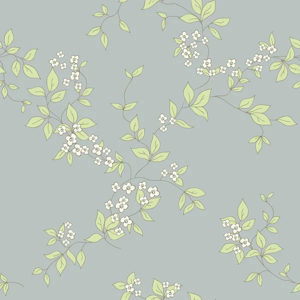 Patrón sin costura floral para fondos de pantalla retro — Vector de stock