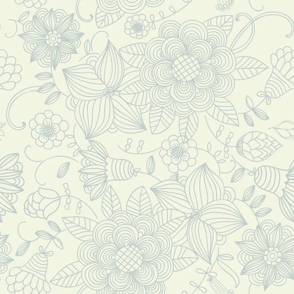 Leichte florale Vintage nahtlose Muster für Retro-Tapeten — Stockvektor