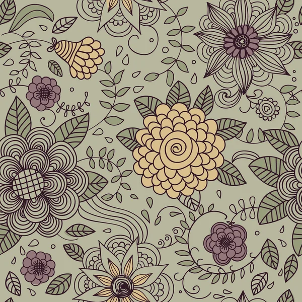 Floral motif sans couture pour fonds d'écran — Image vectorielle