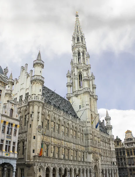 Grand place och grote markt i Bryssel, Belgien — Stockfoto