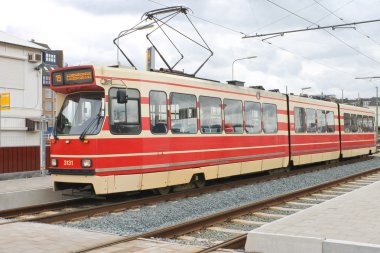 Delft tramvay durağı. Hollanda, Avrupa