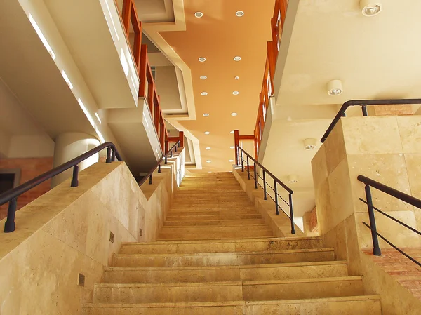 stock image A large staircase in the building