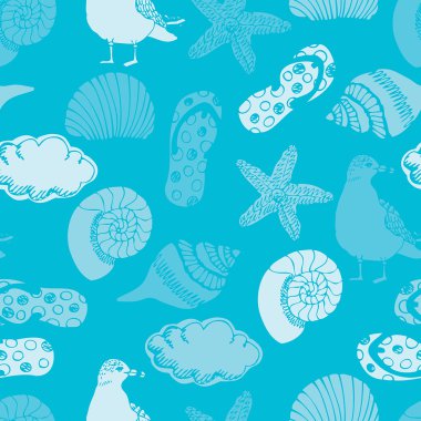 Beach seamless background clipart