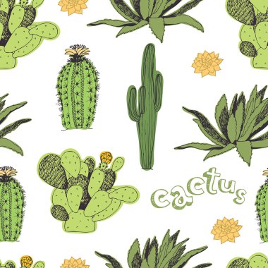 Cactus pattern clipart