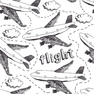 Flight pattern clipart