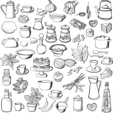 Kitchen big set clipart