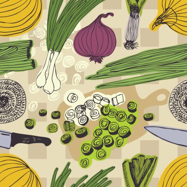 Onions pattern clipart