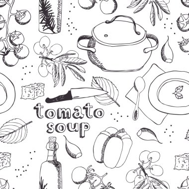 Tomato soup background clipart