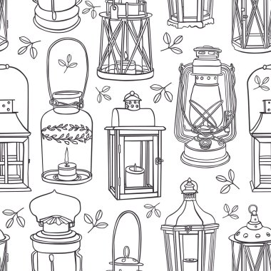 Vintage lamp clipart