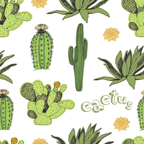 Patrón de cactus — Archivo Imágenes Vectoriales