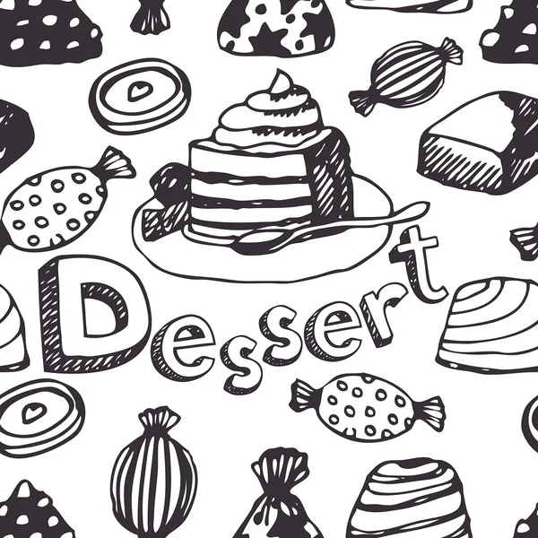 Dessert mönster — Stock vektor