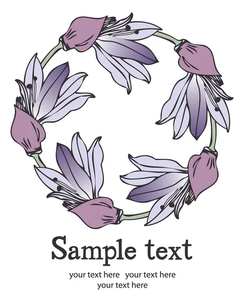 Cartão de design de flores — Vetor de Stock