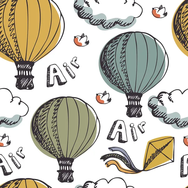 Sıcak hava balonları arka plan — Stok Vektör