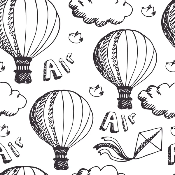 Sıcak hava balonları desen — Stok Vektör